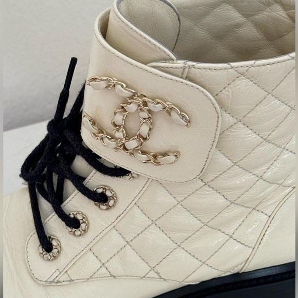 Chanel Combat Boots Sz 37 - Picture 5 of 15